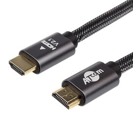 Изображение  Кабель мультимедийный Atcom Premium HDMI-HDMI ver 2.1, 4К, 2м, Black - AT23782