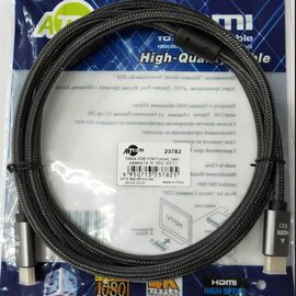 Изображение 3 Кабель мультимедийный Atcom Premium HDMI-HDMI ver 2.1, 4К, 2м, Black - AT23782