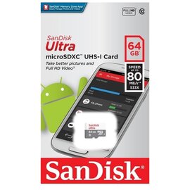 Изображение 2 Карта памяти SanDisk Ultra UHS-I MicroSDXC Class 10 64GB - SDSQUNR-064G-GN3MN, Объем памяти: 64 Гб
