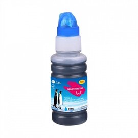Изображение  Чернило для принтера G&G для Epson L3100, L3101, L3110, L3150, L3151, L1110, L3156, L3160, L5190 Cyan - G&G-C13T00S24A