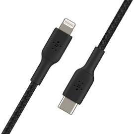 Зображення 4 Кабель Belkin USB-С - Lightning, BRAIDED, 1m, black - CAA004BT1MBK
