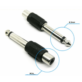 Зображення  Адаптер Voltronic Jack 6.3 (папа)/RCA (мама) Mono, Black - YT-C-6.3(M)/RCA(F)-B