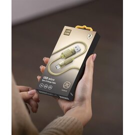 Изображение 2 Кабель Luxe Cube Premium USB-microUSB, 1м, Gold - 8889986489885