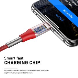 Изображение 3 Кабель Luxe Cube Armored USB-Lightning, 1м, Red - 8886668686099