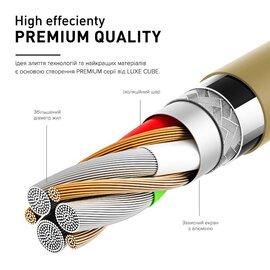 Изображение 4 Кабель Luxe Cube Premium USB-microUSB, 1м, Gold - 8889986489885