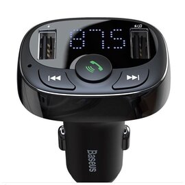 Зображення  Зарядний пристрій Baseus T typed Bluetooth MP3 charger with car holder Black &mdash; CCTM-01