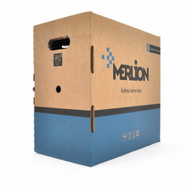 Зображення  Кабель вита пара Merlion UTP 6 4x2x0.54 CCA внутр. (ал+мідь) 305м