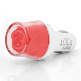 Зображення  Зарядний пристрій Nokoko 12V-USB, 5-5.5V, 2*USB, 10W, 2,1А, Red &ndash; YT-CCNF-R