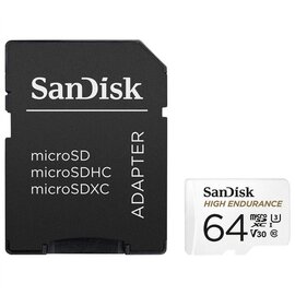 Изображение 2 Карта памяти SanDisk High Endurance microSDHC C10 UHS-I U3 V30 64GB - SDSQQNR-064G-GN6IA, Объем памяти: 64 Гб