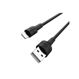 Изображение  Кабель Borofone BX30 Silicone Lightning 1m, 2.4A Black - BX30LB