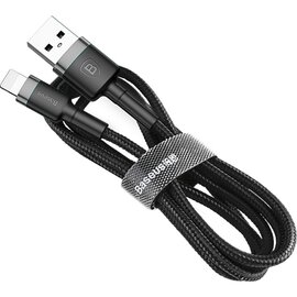 Зображення  Кабель Baseus Kevlar Lightning Cable 1m Black &mdash; CALKLF-BG1