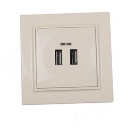 Изображение  Розетка ElectroHouse EH-5320-LT 2-портовая