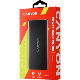 Зображення 5 Універсальна мобільна батарея Canyon 10000mAh Black &mdash; CNE-CPB1006B