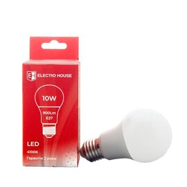 Зображення  LED лампочка ElectroHouse EH-LMP-12403 G45 10W 4100K E27 на