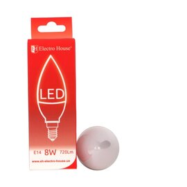 Зображення 2 Світлодіодна LED лампочка ElectroHouse EH-LMP-1253 C37 8W 4100K E14