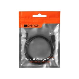 Изображение 2 Кабель Canyon USB - MicroUSB 1м, Black - CNE-USBM1B