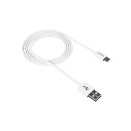 Изображение  Кабель Canyon USB - MicroUSB 1м, White - CNE-USBM1W