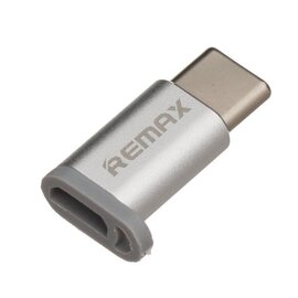 Зображення  Адаптер Remax Feliz MicroUSB-USB Type-C Silver - RA-USB1-SILVER
