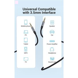 Изображение 2 Аудио кабель Vention Audio 3.5 mm - 3.5 mm 1.5 m, Metal Type, Silver - BAQHG