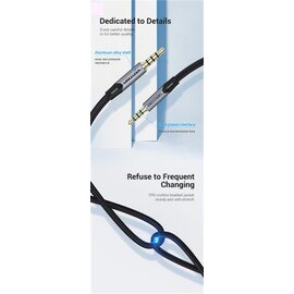 Изображение 3 Аудио кабель Vention Audio 3.5 mm - 3.5 mm 2 m, Metal Type, Silver - BAQHH