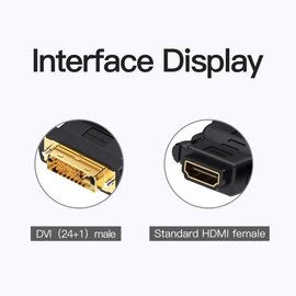 Зображення 5 Адаптер Vention HDMI - DVI  Black - ECDB0