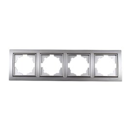 Зображення  Рамка для розетки ElectroHouse EH-2203-ST чотирьохмістна