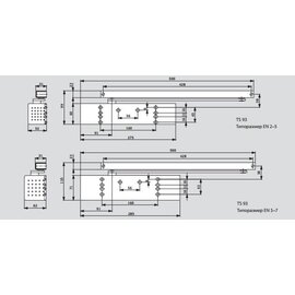 Изображение 2 Доводчик Dorma TS 93 G ЕN 5/6/7 Grey/White до 140 кг