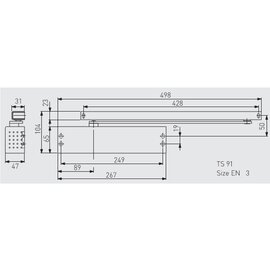 Изображение 2 Доводчик Dorma TS 92 G ЕN 1/2/3/4 Brown до 80 кг, Цвет корпуса: коричневый