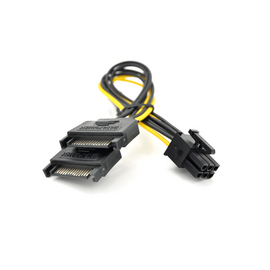 Зображення  Кабель живлення Voltronic SATA+SATA-->6P
