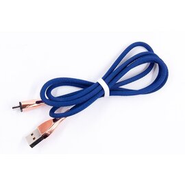 Изображение  Кабель Dengos USB-microUSB 1м Dark Blue - NTK-M-SET-DBLUE