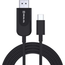Изображение  Кабель REAL-EL Premium Fabric USB-USB Type C 2m, Black - EL123500047