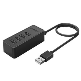 Изображение  USB хаб PowerPlant Orico USB 2.0 4 порта - W5P-U2-030-BK-PRO