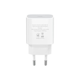 Зображення 2 Зарядний пристрій 2Е USB-C Wall Charger PD3.0 DC5V/3A, 20W, white - 2E-WC1USBC20W-W