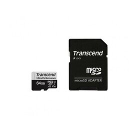 Изображение 2 Карта памяти Transcend 330S UHS-I/U3 microSDXC 64GB Class 10 + SD адаптер - TS64GUSD340S, Объем памяти: 64 Гб