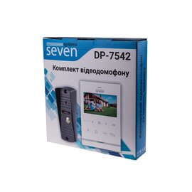 Зображення 5 Домофонна система Seven DP-7542 Set White, Колір (домофон + панель): білий + чорний