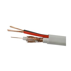 Зображення  Коаксіальний кабель Одескабель F5967Bcu + 2x0,75 305m White (кот.)