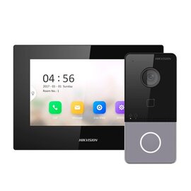 Изображение  Домофонный комплект HikVision DS-KIS605-P сенсорные кнопки