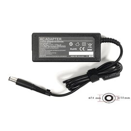 Зображення  Блок живлення ноутбука PowerPlant для HP 220V, 18.5V 65W 3.5A, 7.4х5.0мм - HP65E7450