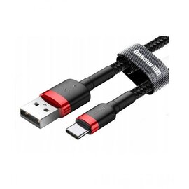 Изображение  Кабель Baseus Cafule USB-USB Type-C, 3A, 0.5м Black/Red - CATKLF-A91