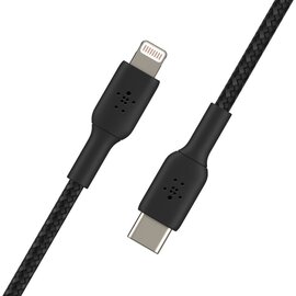 Изображение 2 Кабель Belkin USB-С - Lightning, BRAIDED, 2m, black - CAA004BT2MBK