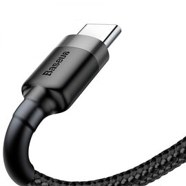 Зображення 3 Кабель Baseus Cafule Cable USB For Type-C 3A 2m Gray/Black - CATKLF-CG1