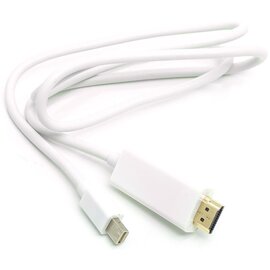 Изображение  Кабель мультимедийный PowerPlant miniDisplayPort-HDMI, 1м White - CA912131