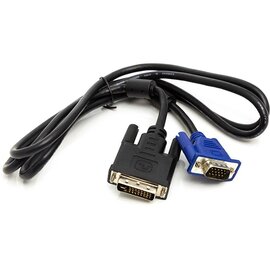Зображення  Адаптер PowerPlant DVI-D (М)-VGA(М), 1 м, Black - CA911981