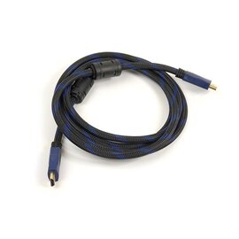 Изображение  Кабель мультимедийный PowerPlant HDMI-HDMI v1.4, 2м, Nylon, Double ferrites, Black - CA910243