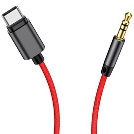 Зображення  Аудіо кабель Baseus Yiven Type-C male To 3.5 male Audio Cable M01 1,2m Black-Red - CAM01-01
