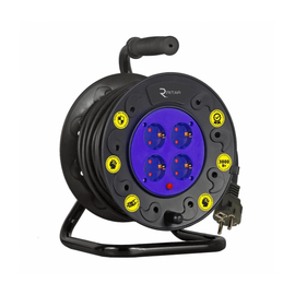 Изображение  Сетевая катушка Ritar 3х1,0, 10 м 4xsocket - RT3100-10 м 4 розеток