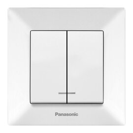 Зображення  Вимикач Panasonic Arkedia Slim WNTC00102WH-UA White з підсвіткою