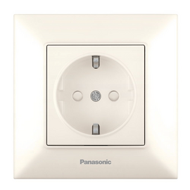 Изображение  Розетка Panasonic Arkedia Slim WNTC02122WH-UA White с шторками