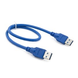 Зображення 2 Кабель Extradigital USB 3.0 AM - AM, 0.5м, Blue - KBU1631