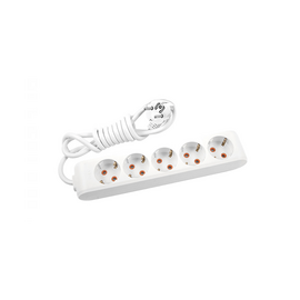 Изображение  Сетевой фильтр Panasonic X-tendia WLTB04532GR-UA 3m Grey 5 розеток, Длина шнура: 3 м